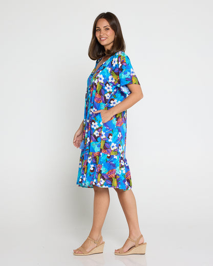 Kenna Dress - Blue/Purple Floral