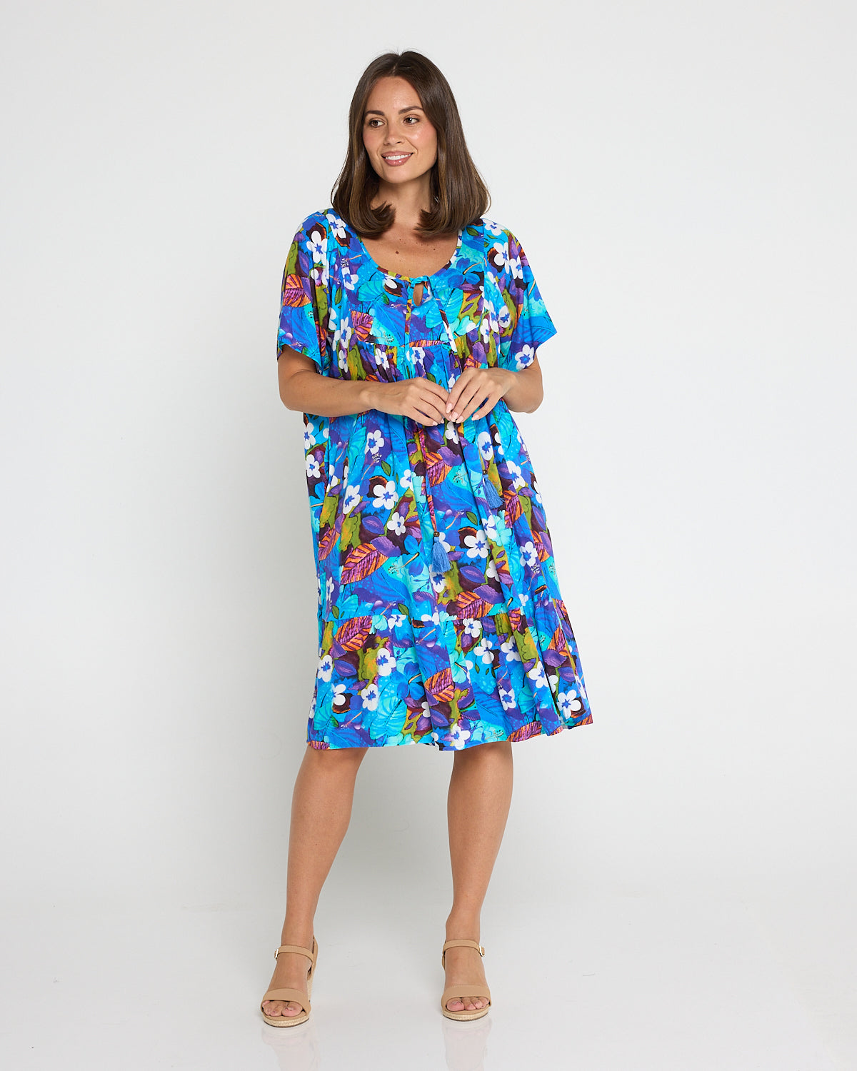 Kenna Dress - Blue/Purple Floral