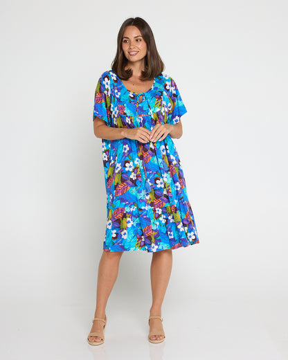 Kenna Dress - Blue/Purple Floral