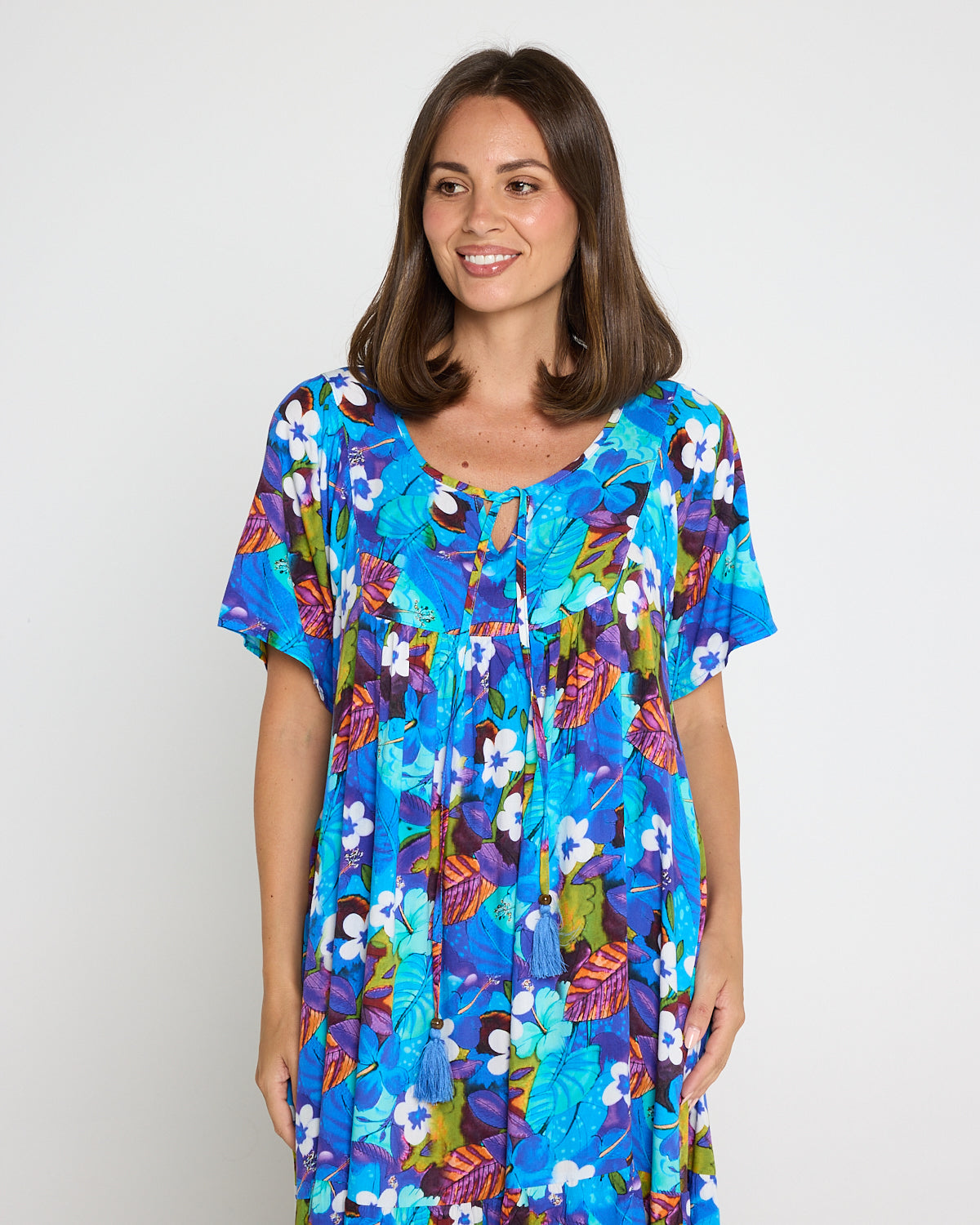 Kenna Dress - Blue/Purple Floral