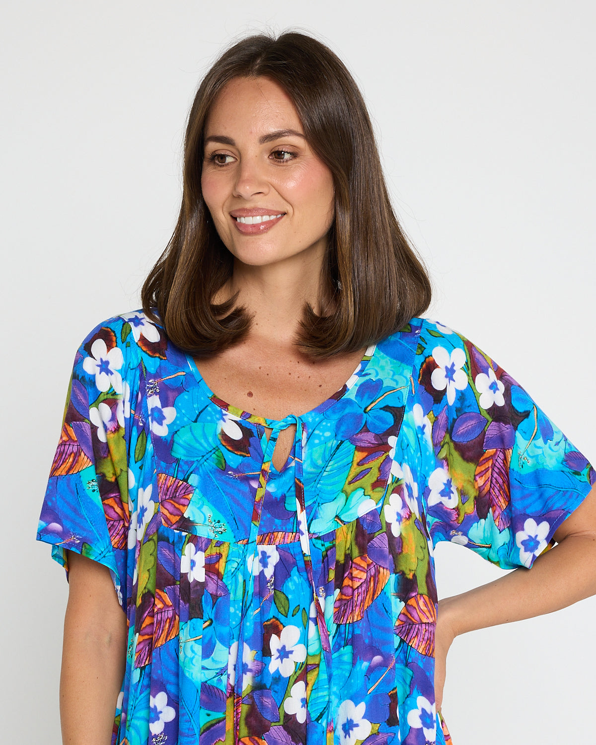 Kenna Dress - Blue/Purple Floral