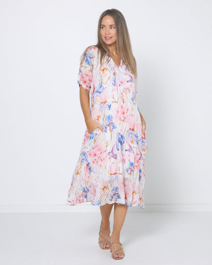Birralee Dress - Blossom Watercolour