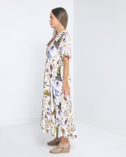 Melissa Midi Dress - Olive Meadow