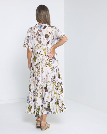Melissa Midi Dress - Olive Meadow