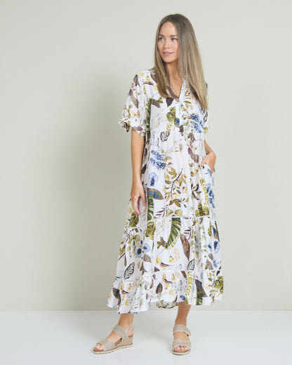 Melissa Midi Dress - Olive Meadow