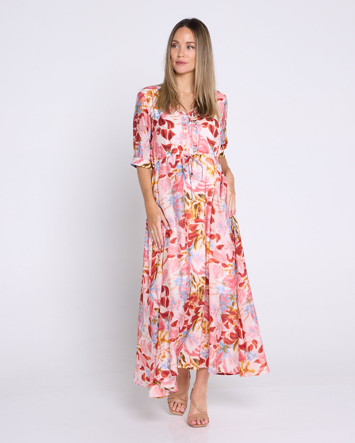 Marielle Maxi Dress - Sunset Tropical