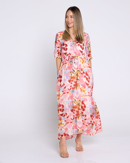Marielle Maxi Dress - Sunset Tropical