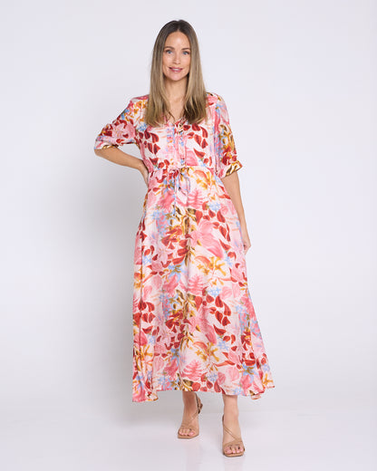 Marielle Maxi Dress - Sunset Tropical