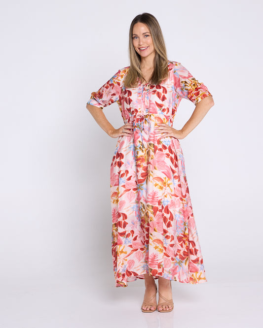 Marielle Maxi Dress - Sunset Tropical