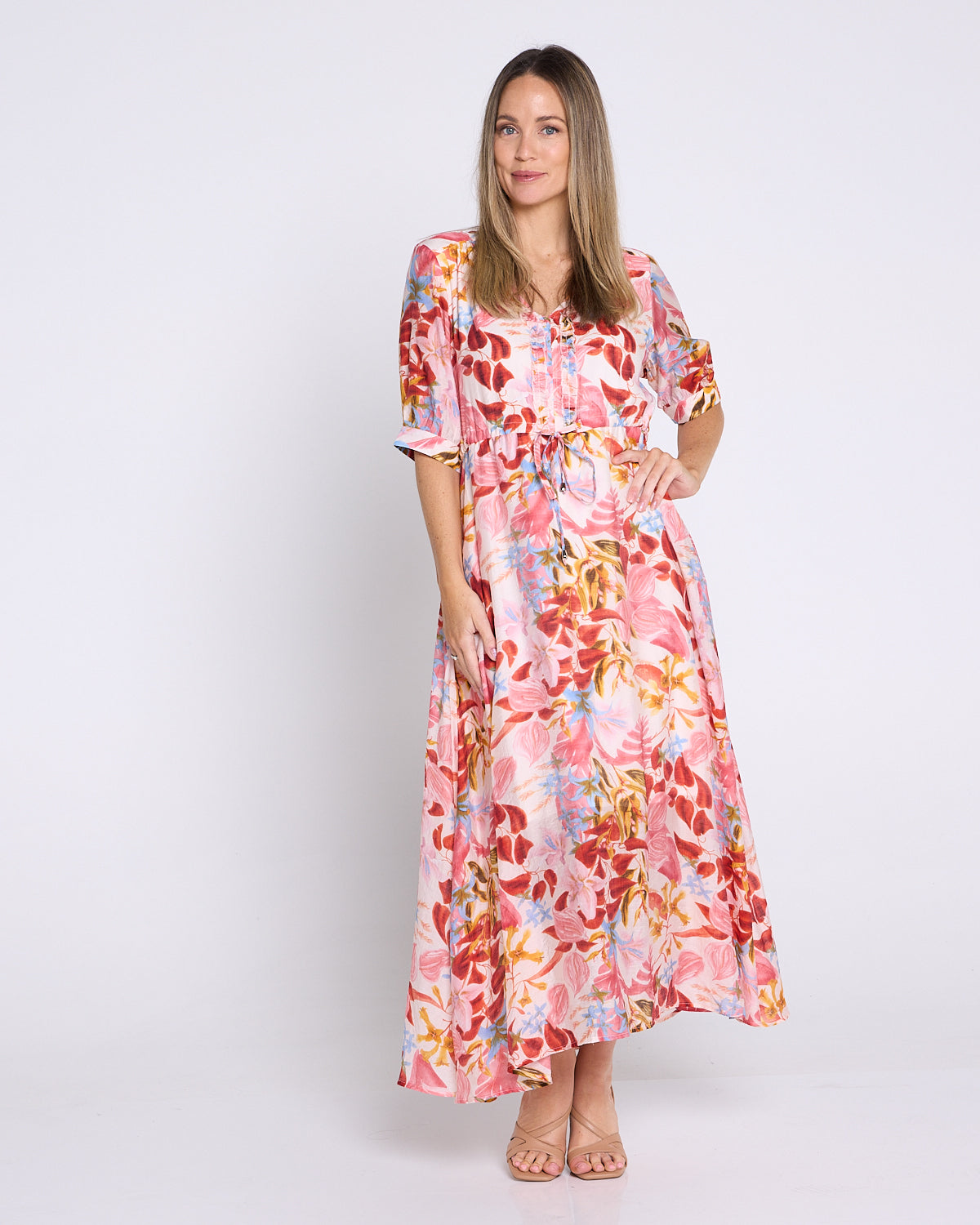 Marielle Maxi Dress - Sunset Tropical