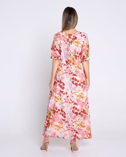 Marielle Maxi Dress - Sunset Tropical