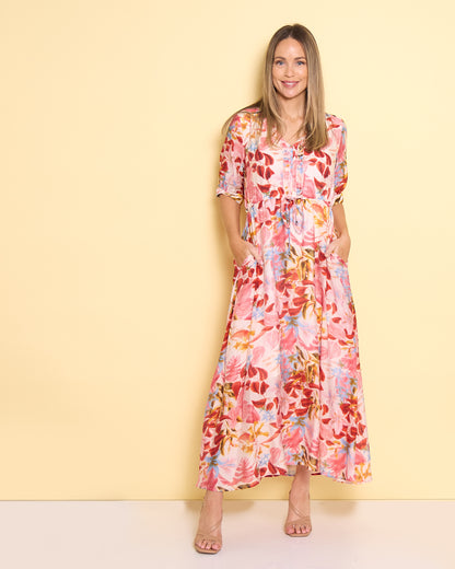 Marielle Maxi Dress - Sunset Tropical