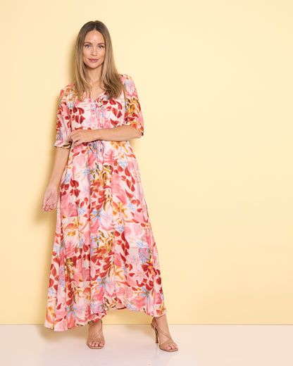 Marielle Maxi Dress - Sunset Tropical