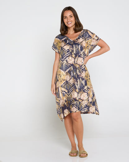 Good Fortune Dress - Golden Lotus