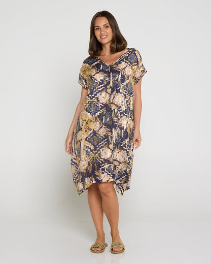 Good Fortune Dress - Golden Lotus