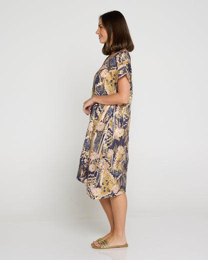 Good Fortune Dress - Golden Lotus