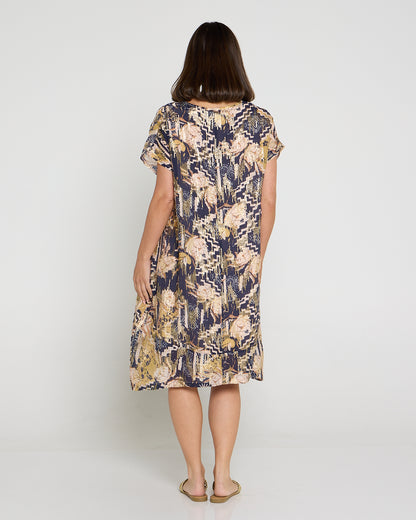 Good Fortune Dress - Golden Lotus