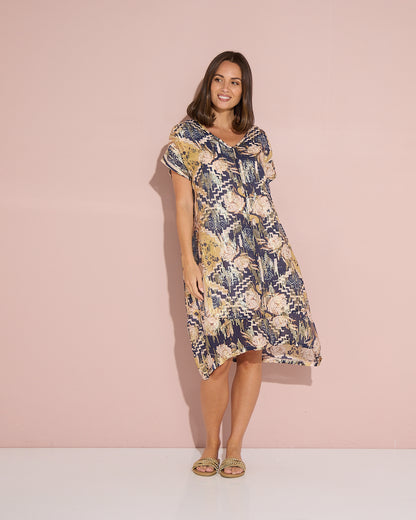 Good Fortune Dress - Golden Lotus