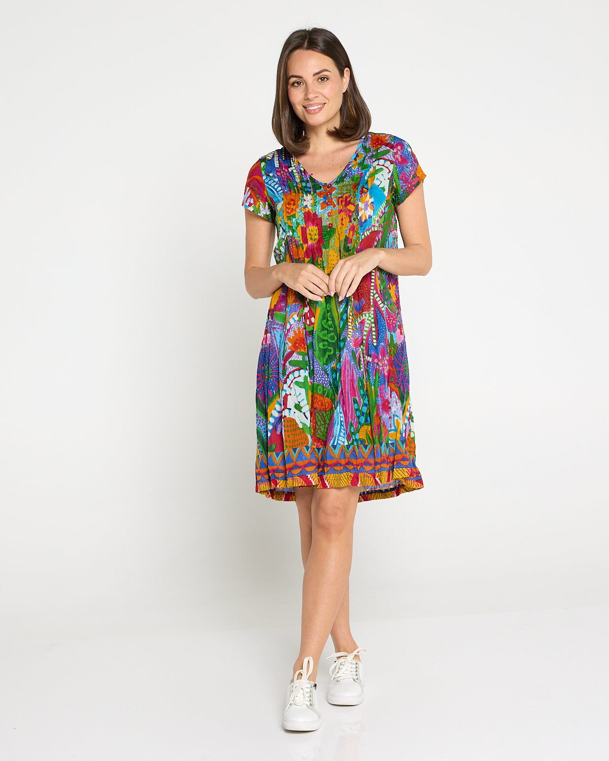 Ipanema Easy Fit Cotton Dress - Bright Multi