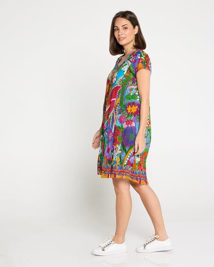 Ipanema Easy Fit Cotton Dress - Bright Multi