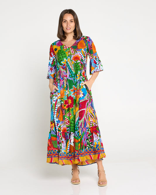 Kewarra Frill Hem Dress - Ipanema Print