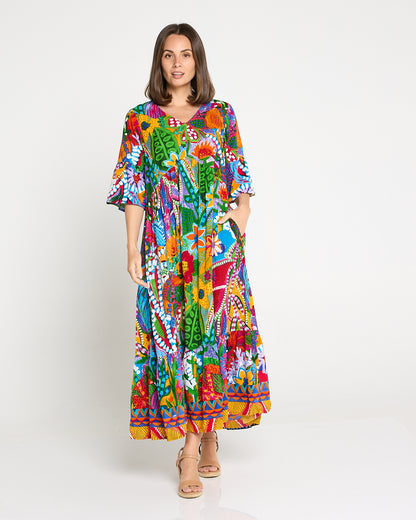 Kewarra Frill Hem Dress - Ipanema Print