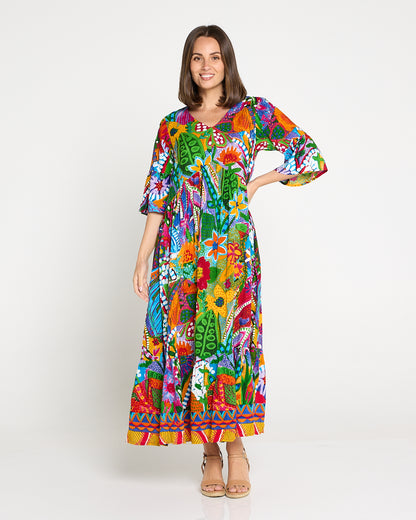 Kewarra Frill Hem Dress - Ipanema Print