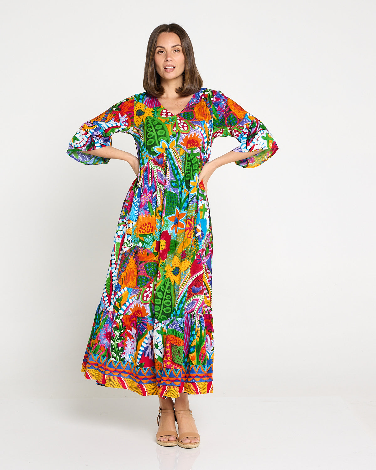 Kewarra Frill Hem Dress - Ipanema Print