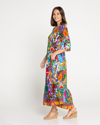 Kewarra Frill Hem Dress - Ipanema Print