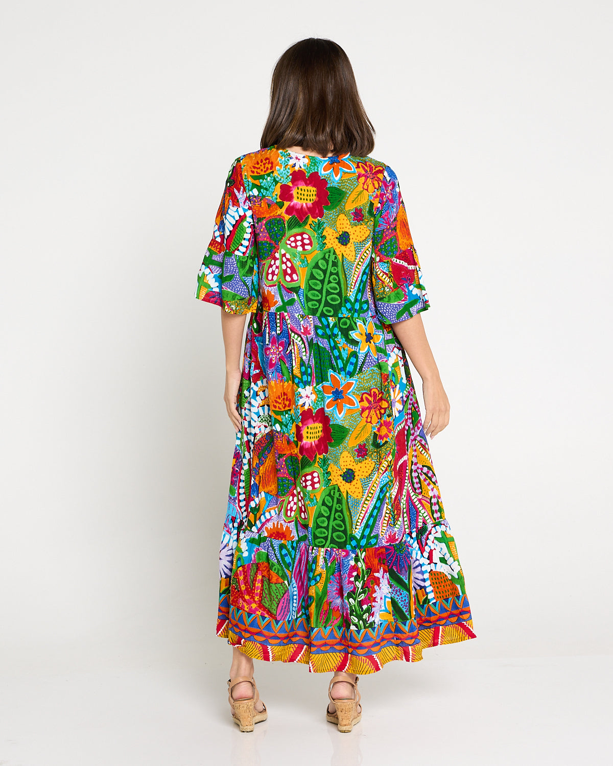 Kewarra Frill Hem Dress - Ipanema Print