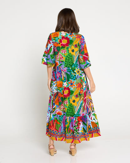 Kewarra Frill Hem Dress - Ipanema Print