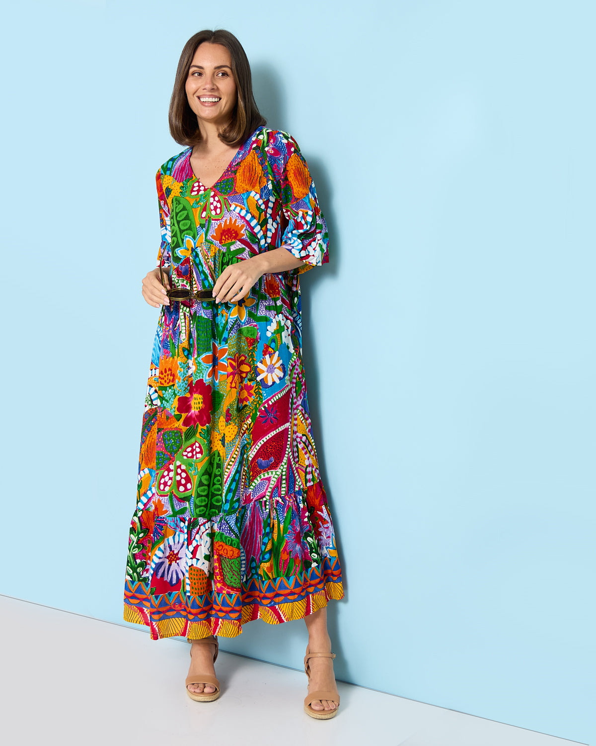 Kewarra Frill Hem Dress - Ipanema Print