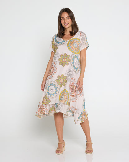 Mojave Dress - Desert Sand Blooms
