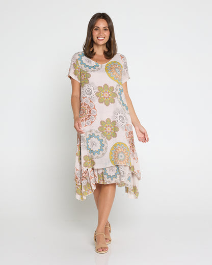 Mojave Dress - Desert Sand Blooms