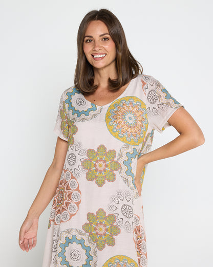 Mojave Dress - Desert Sand Blooms