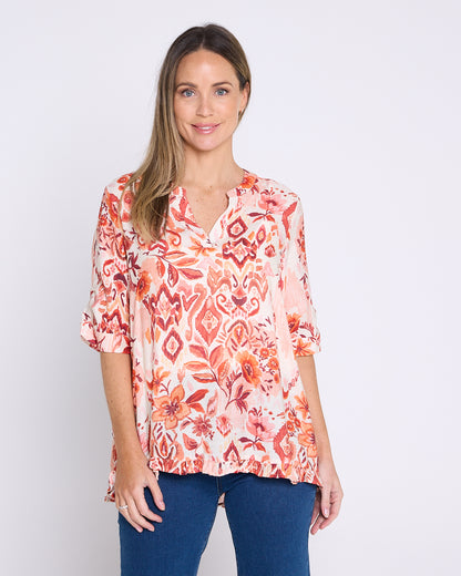 Charlotte Blouse - Sunset Floral