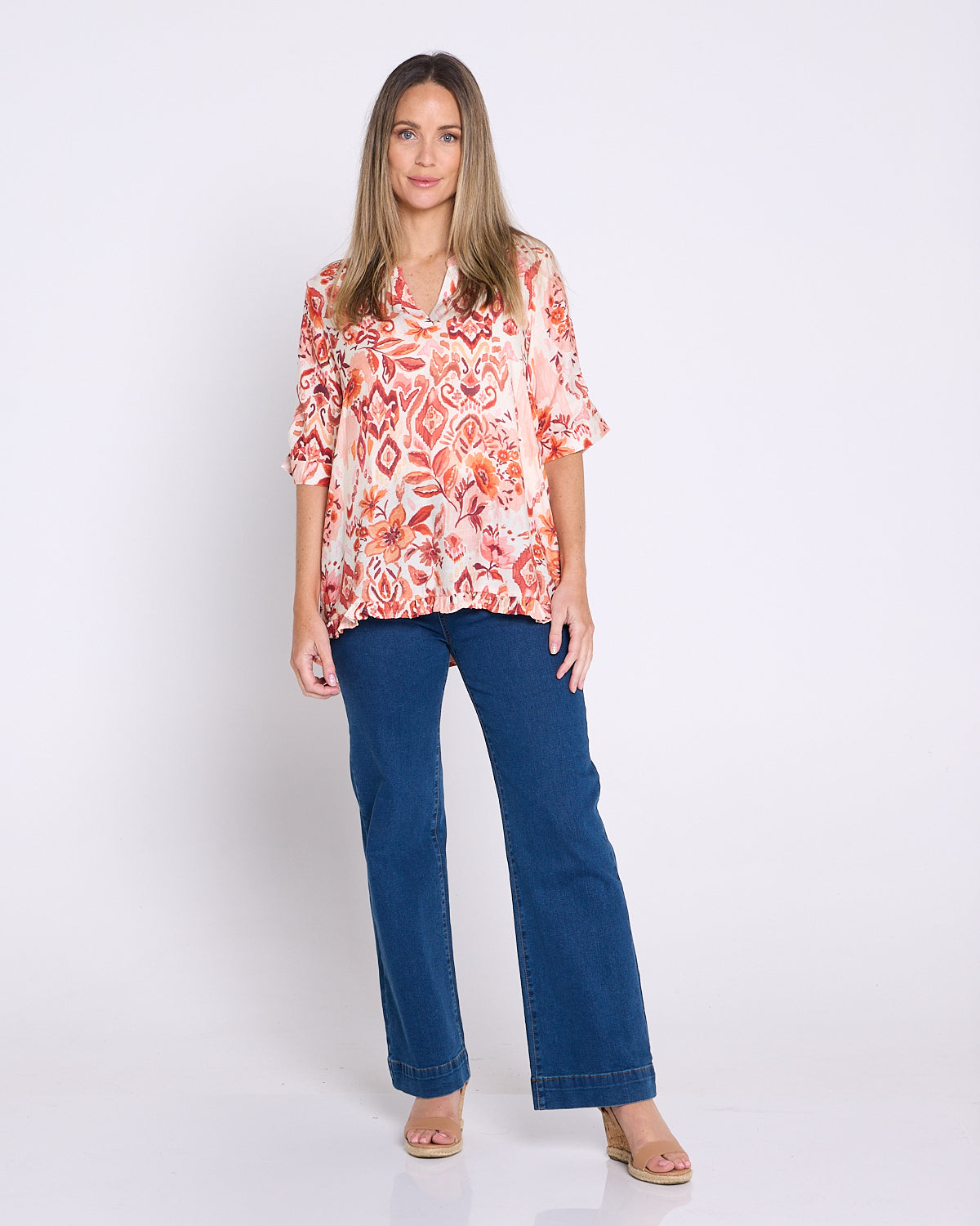 Charlotte Blouse - Sunset Floral