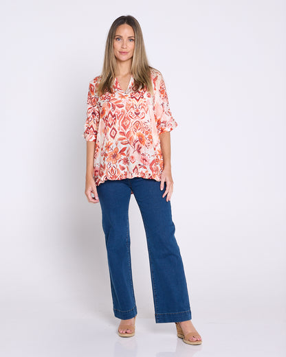 Charlotte Blouse - Sunset Floral
