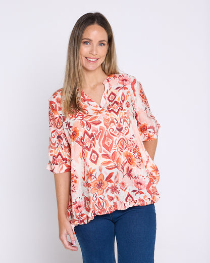 Charlotte Blouse - Sunset Floral