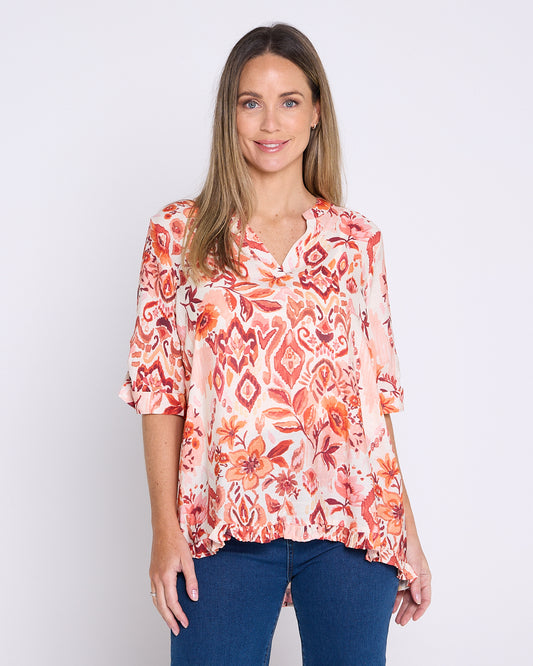 Charlotte Blouse - Sunset Floral