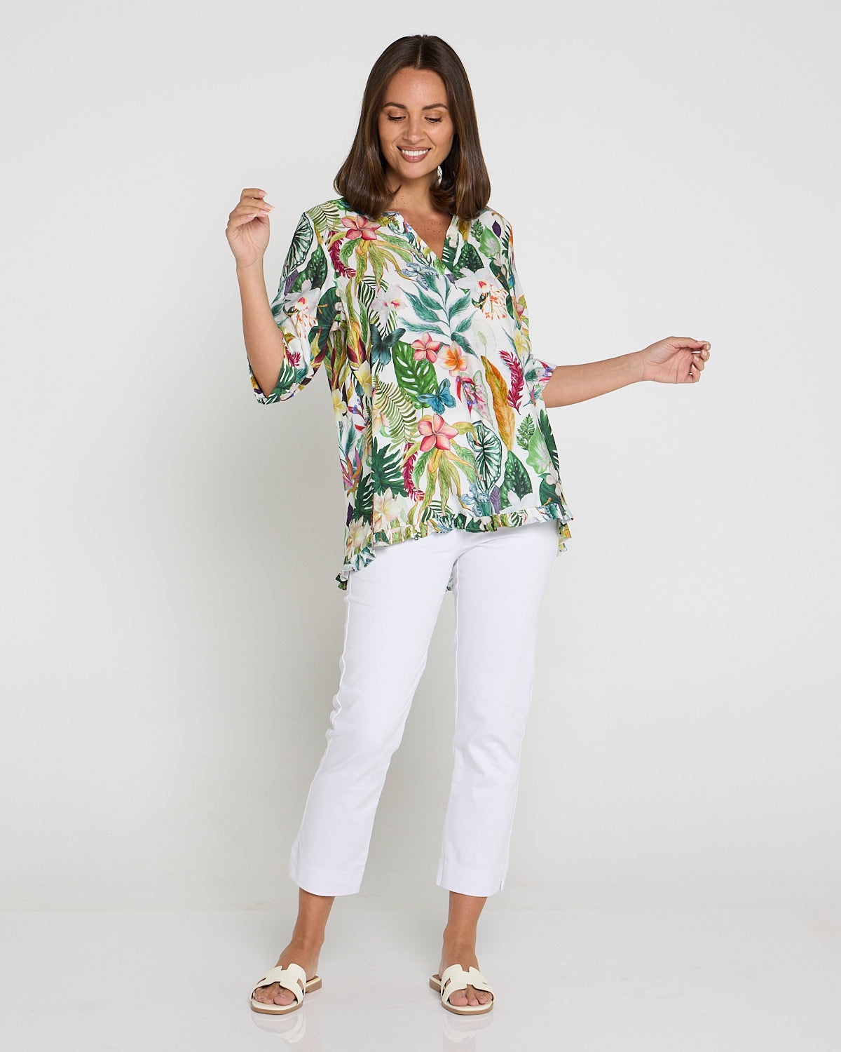 Charlotte Blouse - Tropical Oasis