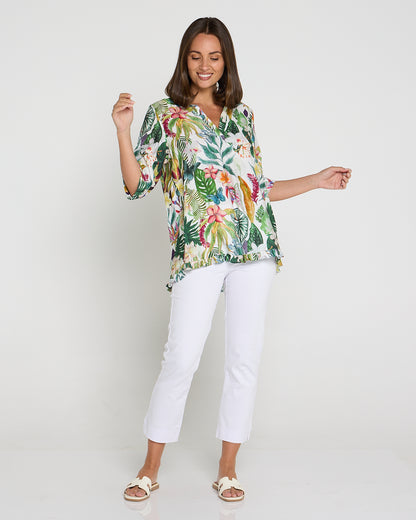 Charlotte Blouse - Tropical Oasis