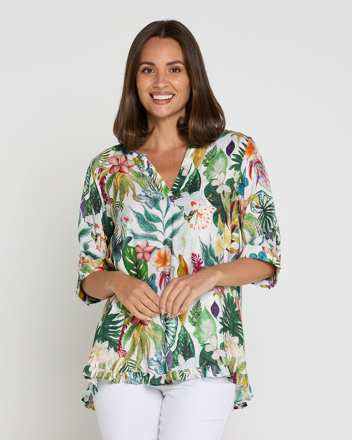 Charlotte Blouse - Tropical Oasis