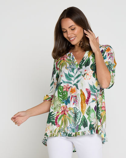 Charlotte Blouse - Tropical Oasis