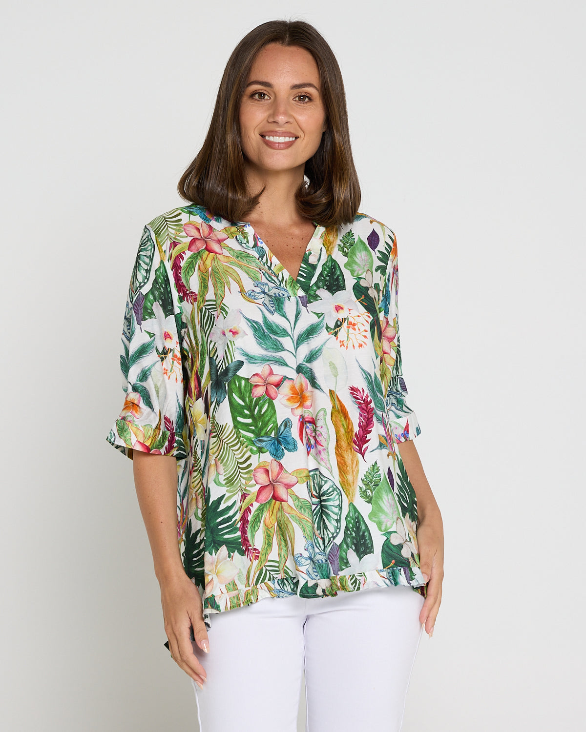 Charlotte Blouse - Tropical Oasis