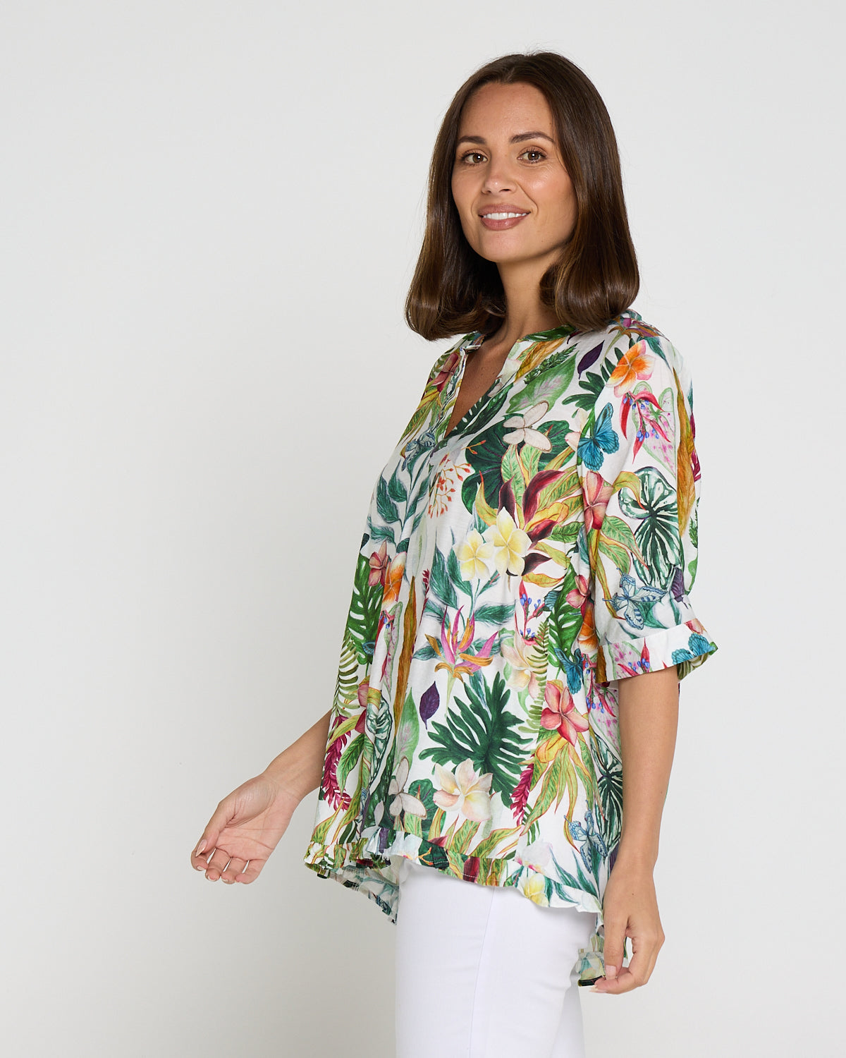 Charlotte Blouse - Tropical Oasis