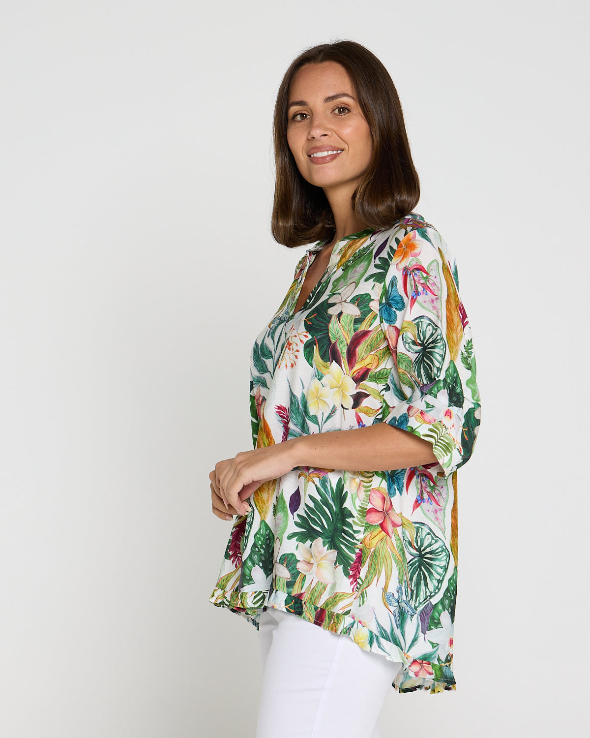 Charlotte Blouse - Tropical Oasis