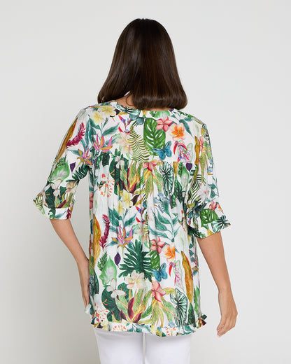Charlotte Blouse - Tropical Oasis
