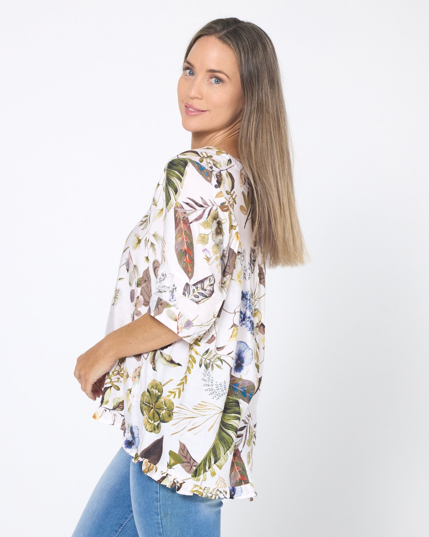Charlotte Blouse - Sage Woodland