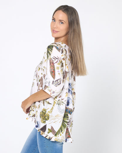 Charlotte Blouse - Sage Woodland